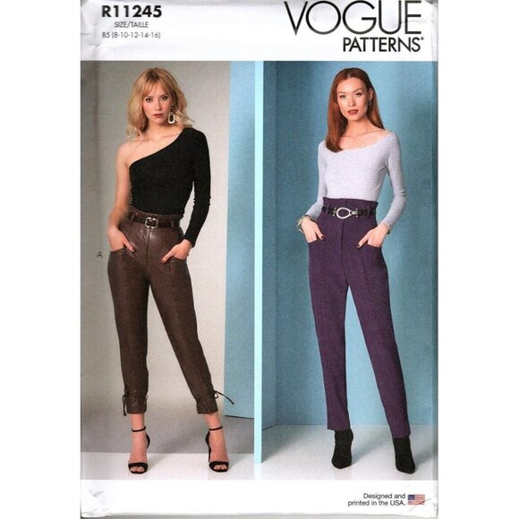 Vogue R11245 Misses or Petite 8 to 16 High Waisted Pants Uncut Sewing Pattern - Picture 1 of 2